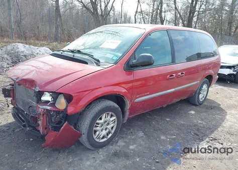 2001 Dodge Grand Caravan Sport из США, поврежденный, VIN 2B4GP44G31R185996